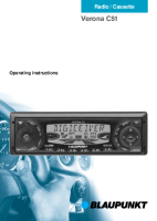 Blaupunkt Verona-C-51 - Owners Manual